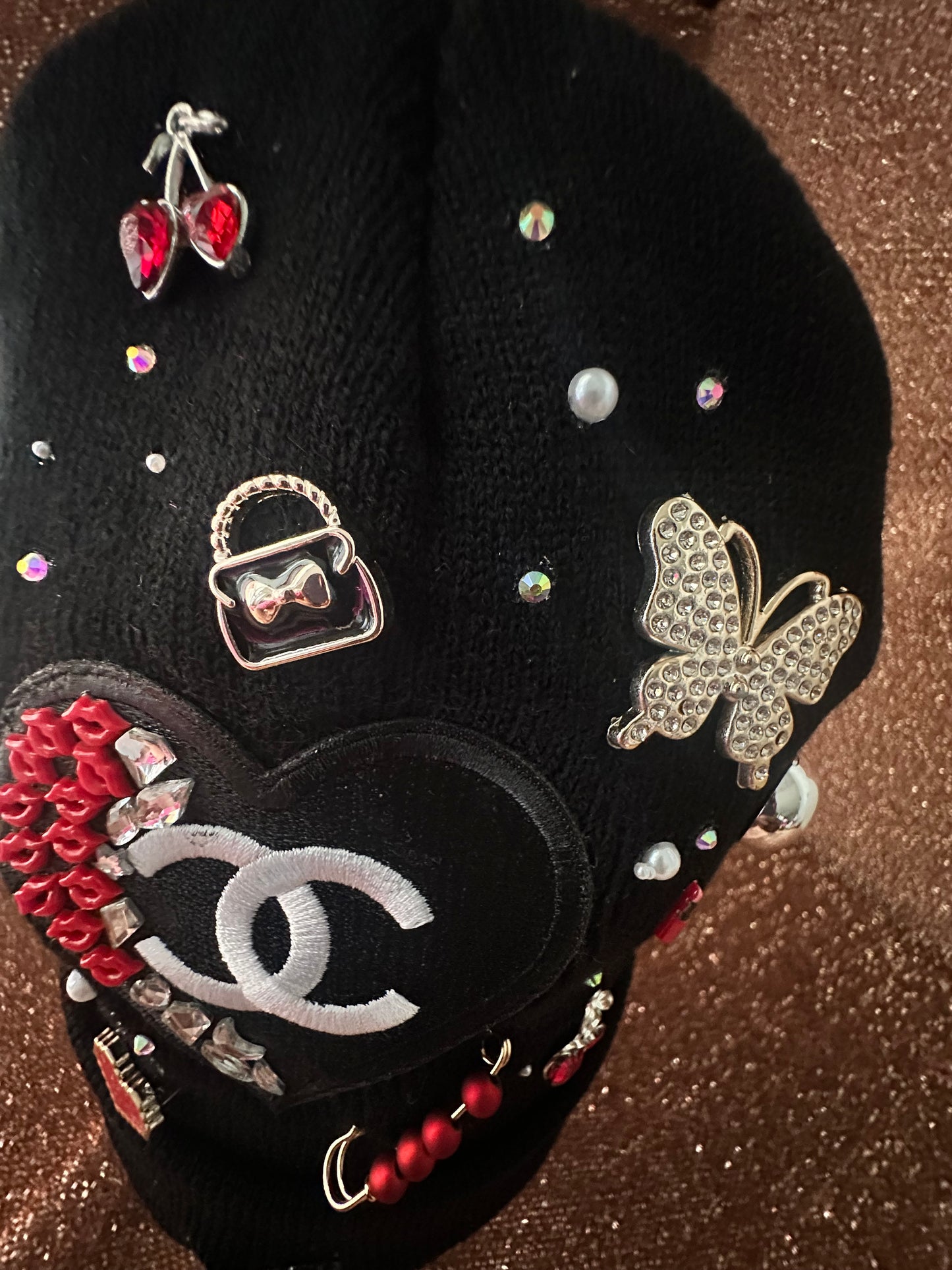 Main Character Beanie-Black Bling